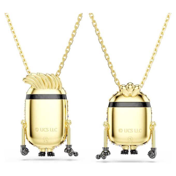 Conjunto Minions James e Henry com pavé, multicolorido, banhado a dourado Conjunto Minions James e Henry com pavé, multicolorido, banhado a dourado