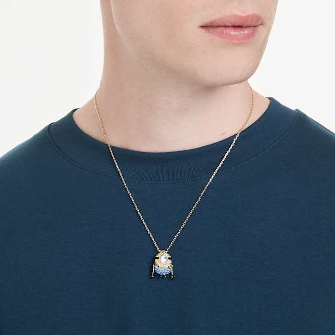Conjunto Minions James e Henry com pavé, multicolorido, banhado a dourado Conjunto Minions James e Henry com pavé, multicolorido, banhado a dourado