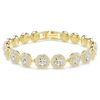 Conjunto Una Angelic (3), corte redondo, branco, banhado a dourado