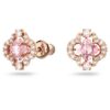 Conjunto Una com cortes mistos, trevo, rosa, banhado a ouro rosa