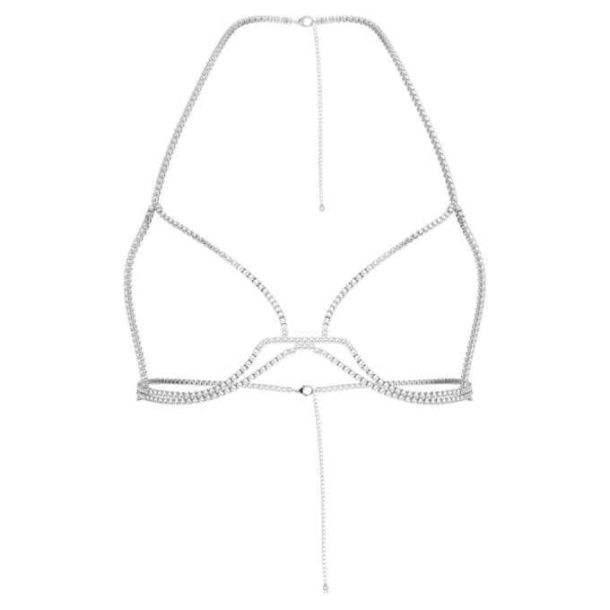 Corrente corporal Millenia com cristais de corte redondo, branca, banhada a ródio Corrente corporal Millenia com cristais de corte redondo, branca, banhada a ródio
