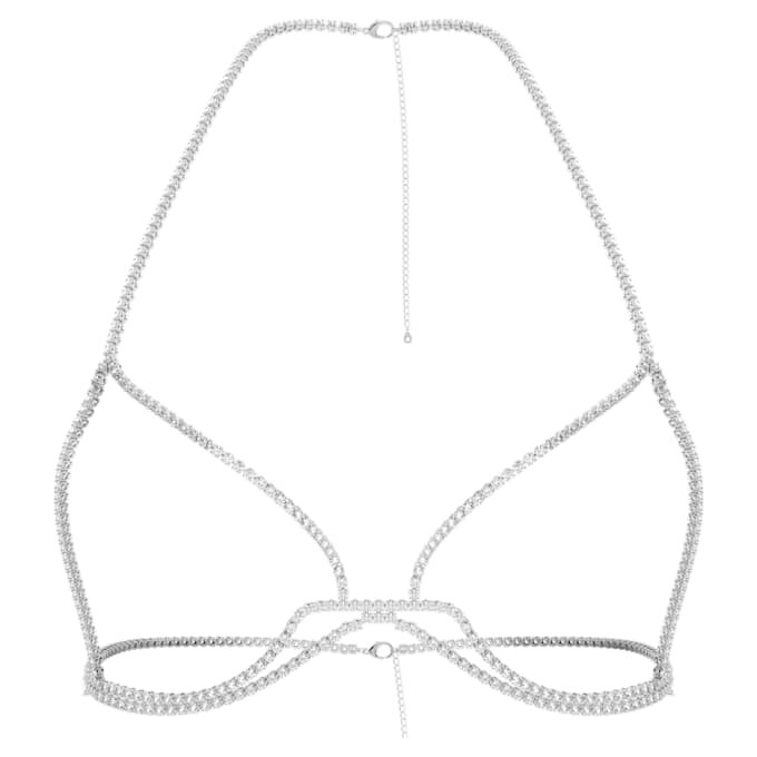 Corrente corporal Millenia com cristais de corte redondo, branca, banhada a ródio Corrente corporal Millenia com cristais de corte redondo, branca, banhada a ródio
