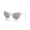 Óculos de sol clip-on 2 em 1, estilo marcante, formato «olho de gato», Sk7011, branco Óculos de sol clip-on 2 em 1, estilo marcante, formato «olho de gato», Sk7011, branco
