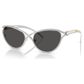 Óculos de sol com formato «Cat-Eye», Sk7025, tom prateado