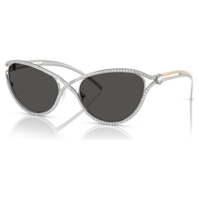 Óculos de sol com formato «Cat-Eye», Sk7025, tom prateado Óculos de sol com formato «Cat-Eye», Sk7025, tom prateado