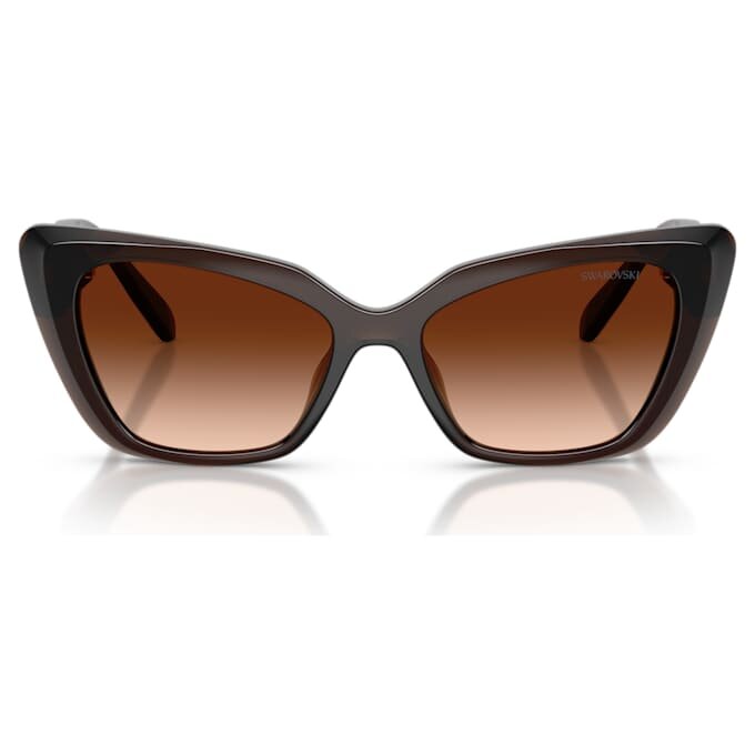 Óculos de sol com formato «olho de gato», Sk6047, castanho escuro Óculos de sol com formato «olho de gato», Sk6047, castanho escuro