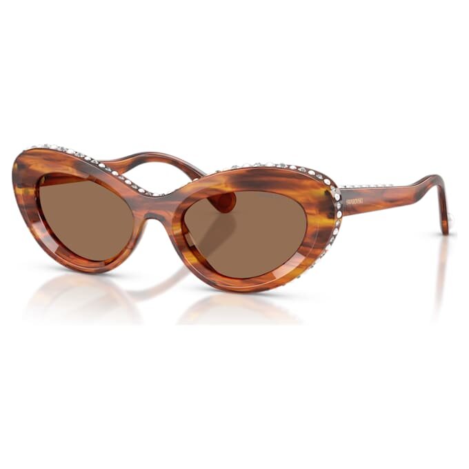 Óculos de sol com formato «olho de gato», Sk6061U, castanho Óculos de sol com formato «olho de gato», Sk6061U, castanho