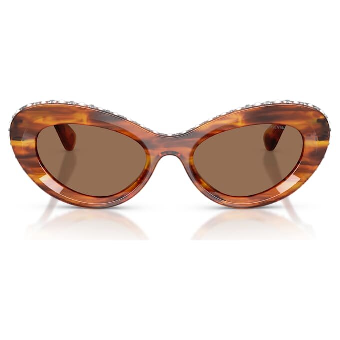 Óculos de sol com formato «olho de gato», Sk6061U, castanho Óculos de sol com formato «olho de gato», Sk6061U, castanho