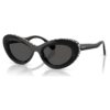 Óculos de sol com formato «olho de gato», Sk6061U, pretos Óculos de sol com formato «olho de gato», Sk6061U, pretos