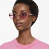 Óculos de sol com formato «olho de gato», Sk7003, rosa Óculos de sol com formato «olho de gato», Sk7003, rosa