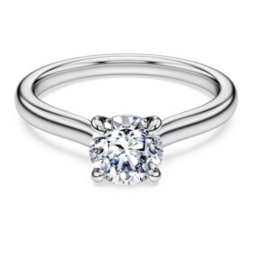 Diamantes de laboratório «Eternity», 1 Ct Tw, forma redonda, ouro branco de 14K