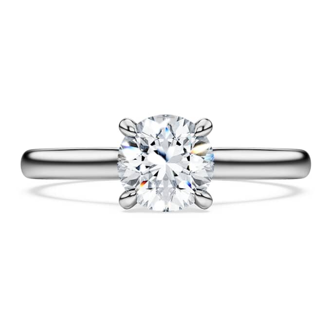 Diamantes de laboratório «Eternity», 1 Ct Tw, forma redonda, ouro branco de 14K Diamantes de laboratório «Eternity», 1 Ct Tw, forma redonda, ouro branco de 14K
