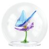 Esfera de vidro Idyllia com borboleta e flor Esfera de vidro Idyllia com borboleta e flor