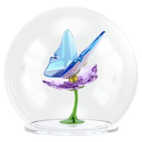Esfera de vidro Idyllia com borboleta e flor