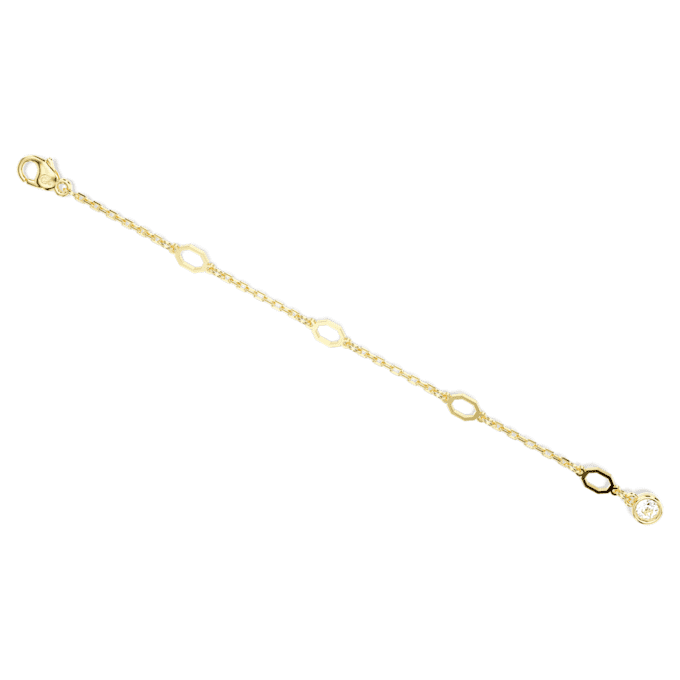 Extensor Imber Branco, banhado a dourado Extensor Imber Branco, banhado a dourado
