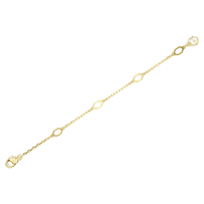 Extensor Imber Branco, banhado a dourado Extensor Imber Branco, banhado a dourado