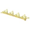 Extensor Matrix com corte triangular, amarelo, banhado a ouro