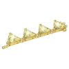 Extensor Matrix com corte triangular, amarelo, banhado a ouro