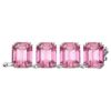 Extensor Millenia com corte octogonal, rosa, banhado a ródio Extensor Millenia com corte octogonal, rosa, banhado a ródio