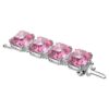 Extensor Millenia com corte octogonal, rosa, banhado a ródio Extensor Millenia com corte octogonal, rosa, banhado a ródio