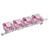 Extensor Millenia com corte octogonal, rosa, banhado a ródio Extensor Millenia com corte octogonal, rosa, banhado a ródio