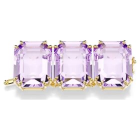Extensor Millenia com corte octogonal, roxo, banhado a dourado Extensor Millenia com corte octogonal, roxo, banhado a dourado