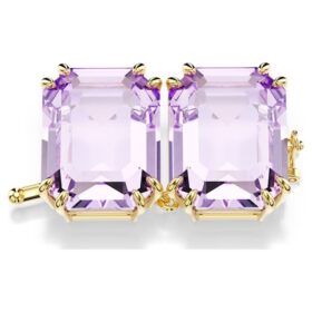 Extensor Millenia com corte octogonal, roxo, banhado a dourado Extensor Millenia com corte octogonal, roxo, banhado a dourado