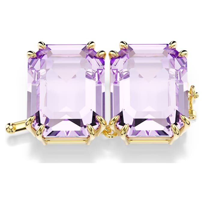 Extensor Millenia com corte octogonal, roxo, banhado a dourado Extensor Millenia com corte octogonal, roxo, banhado a dourado