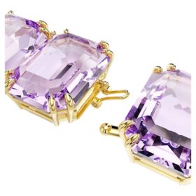 Extensor Millenia com corte octogonal, roxo, banhado a dourado Extensor Millenia com corte octogonal, roxo, banhado a dourado