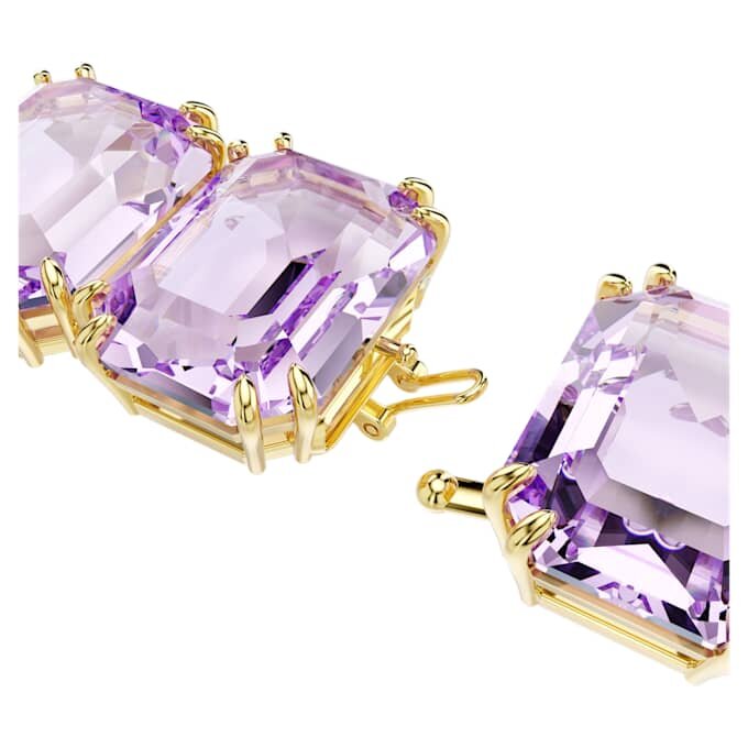 Extensor Millenia com corte octogonal, roxo, banhado a dourado Extensor Millenia com corte octogonal, roxo, banhado a dourado