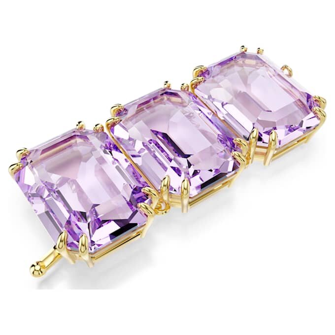 Extensor Millenia com corte octogonal, roxo, banhado a dourado Extensor Millenia com corte octogonal, roxo, banhado a dourado