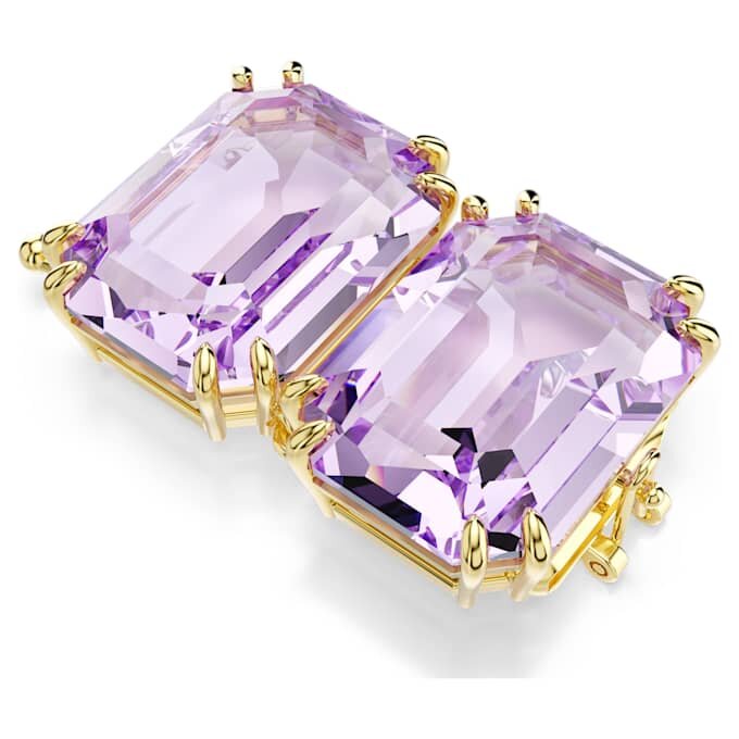 Extensor Millenia com corte octogonal, roxo, banhado a dourado Extensor Millenia com corte octogonal, roxo, banhado a dourado