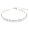 Gargantilha Ariana Grande X Swarovski com cortes mistos, pérola de cristal, coração, branca, banhada a ródio Gargantilha Ariana Grande X Swarovski com cortes mistos, pérola de cristal, coração, branca, banhada a ródio