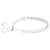 Gargantilha Ariana Grande X Swarovski com cortes mistos, pérola de cristal, coração, branca, banhada a ródio Gargantilha Ariana Grande X Swarovski com cortes mistos, pérola de cristal, coração, branca, banhada a ródio