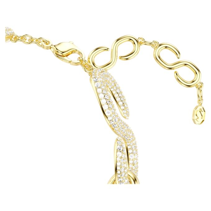 Gargantilha Dextera com corte redondo, branca, banhada a dourado Gargantilha Dextera com corte redondo, branca, banhada a dourado