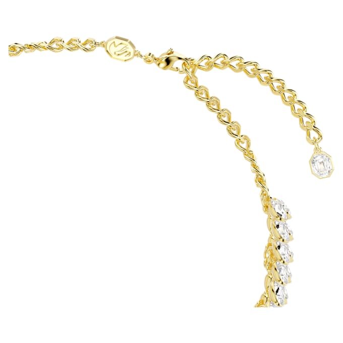 Gargantilha Idyllia com corte oval, branca, banhada a dourado Gargantilha Idyllia com corte oval, branca, banhada a dourado