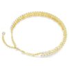 Gargantilha Idyllia com corte oval, branca, banhada a dourado Gargantilha Idyllia com corte oval, branca, banhada a dourado