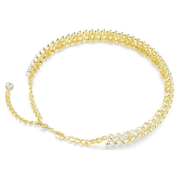 Gargantilha Idyllia com corte oval, branca, banhada a dourado Gargantilha Idyllia com corte oval, branca, banhada a dourado
