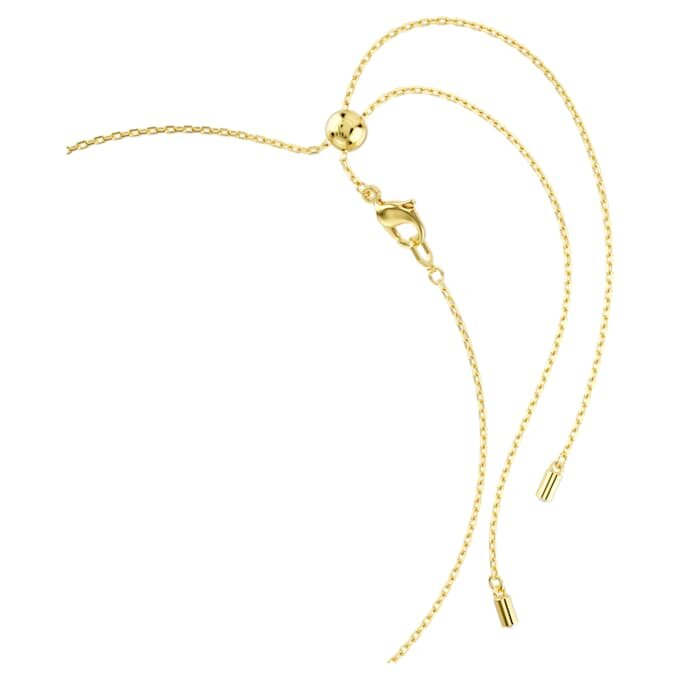 Gargantilha Symbolica com pérolas de cristal, lua, símbolo da Infinity, trevo, olho do mal e ferradura, azul, banhada a dourado Gargantilha Symbolica com pérolas de cristal, lua, símbolo da Infinity, trevo, olho do mal e ferradura, azul, banhada a dourado