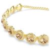 Gargantilha Una Angelic com corte redondo, cor caramelo, banhada a dourado Gargantilha Una Angelic com corte redondo, cor caramelo, banhada a dourado