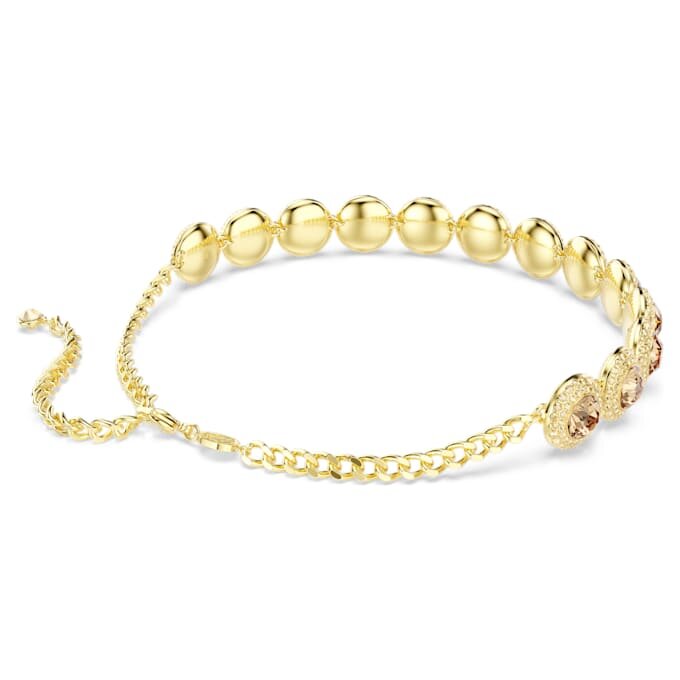Gargantilha Una Angelic com corte redondo, cor caramelo, banhada a dourado Gargantilha Una Angelic com corte redondo, cor caramelo, banhada a dourado