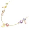 Gema Strandage com cortes mistos, multicolorido, banhado a dourado