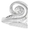 Grampo de cabelo Ariana Grande X Swarovski com corte baguete, branco, banhado a ródio Grampo de cabelo Ariana Grande X Swarovski com corte baguete, branco, banhado a ródio