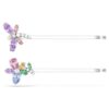 Grampo de cabelo Ariana Grande X Swarovski com cortes mistos, libélula, flor, multicolorido, banhado a ródio Grampo de cabelo Ariana Grande X Swarovski com cortes mistos, libélula, flor, multicolorido, banhado a ródio