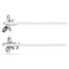 Grampo de cabelo Ariana Grande X Swarovski com cortes mistos, libélula, flor, multicolorido, banhado a ródio Grampo de cabelo Ariana Grande X Swarovski com cortes mistos, libélula, flor, multicolorido, banhado a ródio