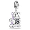 Idyllia Charm Cortes Mistos, Ursinho, Roxo, Banhado a Ródio Idyllia Charm Cortes Mistos, Ursinho, Roxo, Banhado a Ródio
