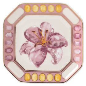 Idyllia Vide Poche em porcelana, motivo com estampado de cristal, lírio, multicolorido