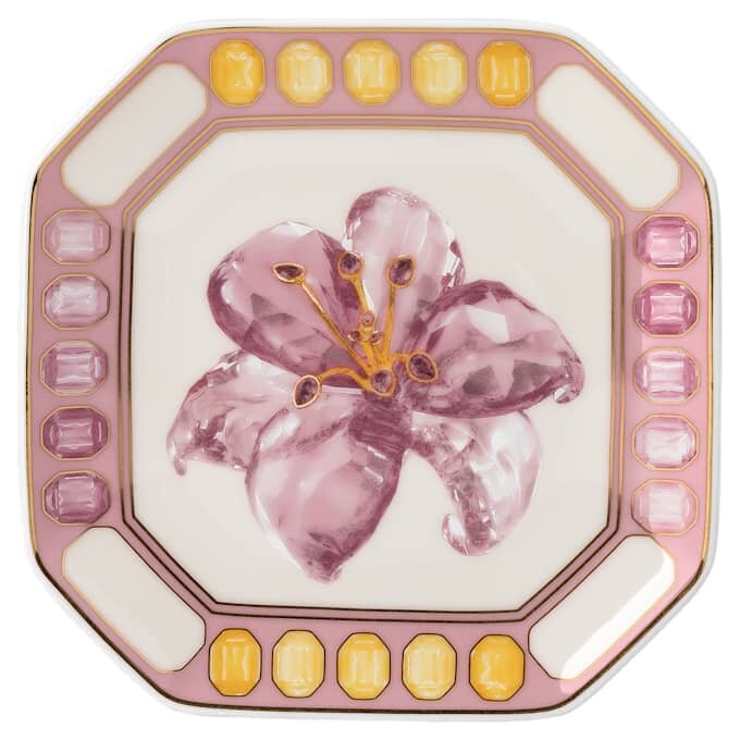 Idyllia Vide Poche em porcelana, motivo com estampado de cristal, lírio, multicolorido Idyllia Vide Poche em porcelana, motivo com estampado de cristal, lírio, multicolorido
