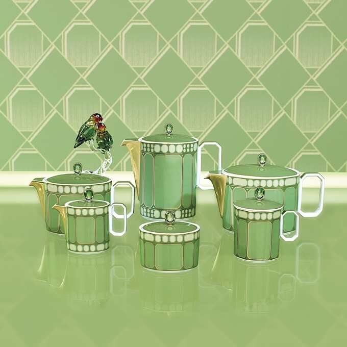 Cafeteira Signum em porcelana, verde Cafeteira Signum em porcelana, verde