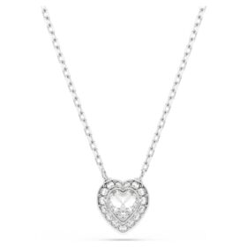 Pingente Ariana Grande X Swarovski com cortes mistos, coração, branco, banhado a ródio